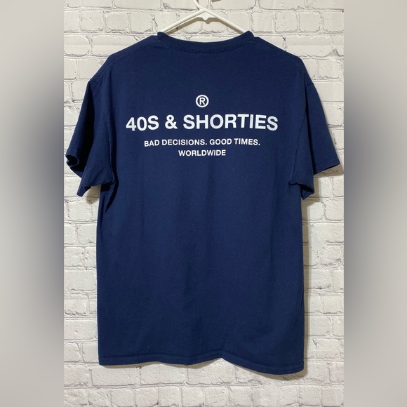 40s and Shorties navy blue men’s t-shirt - Picture 2 of 5